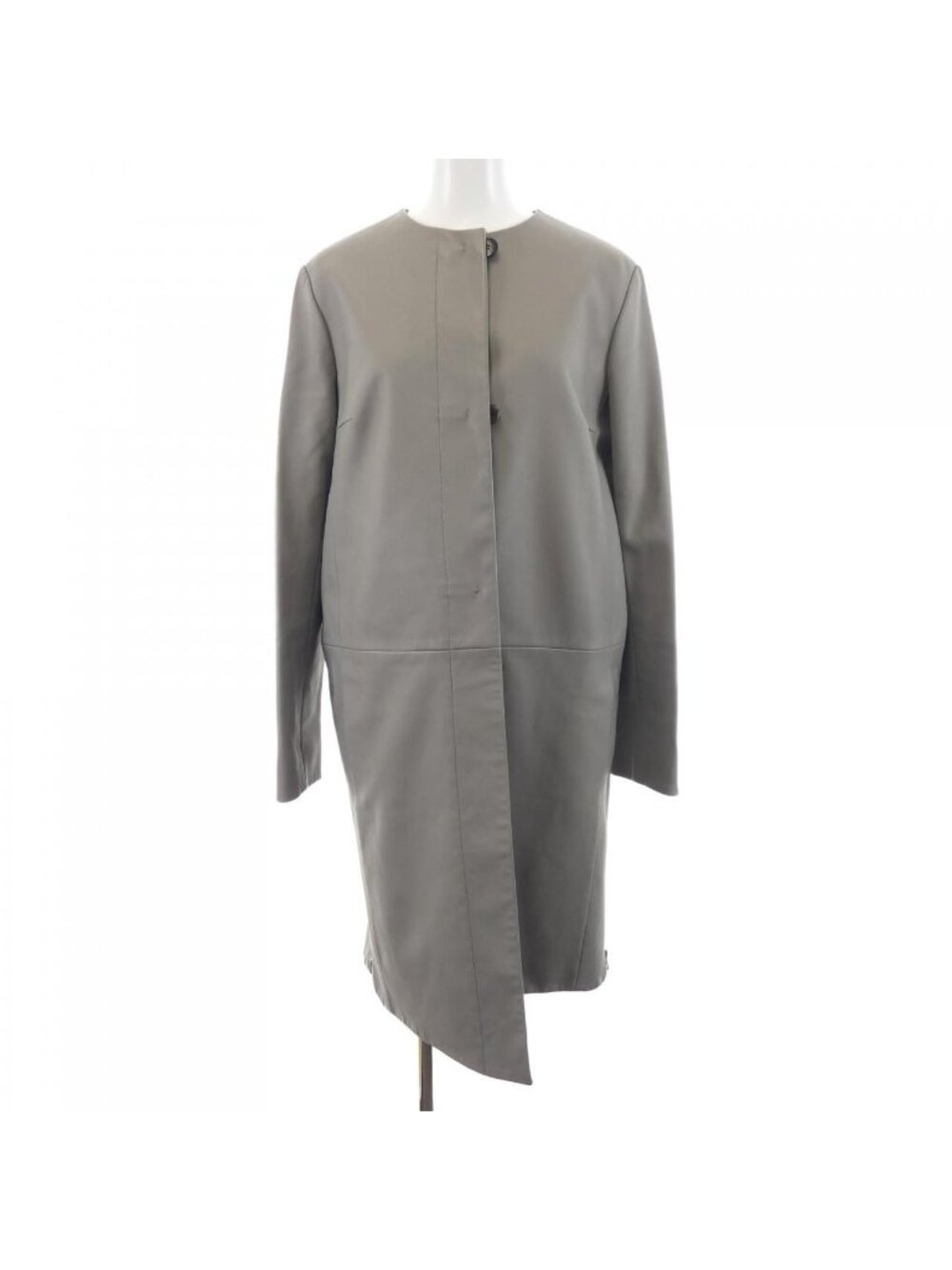 Hermes Leather Coat Gray
